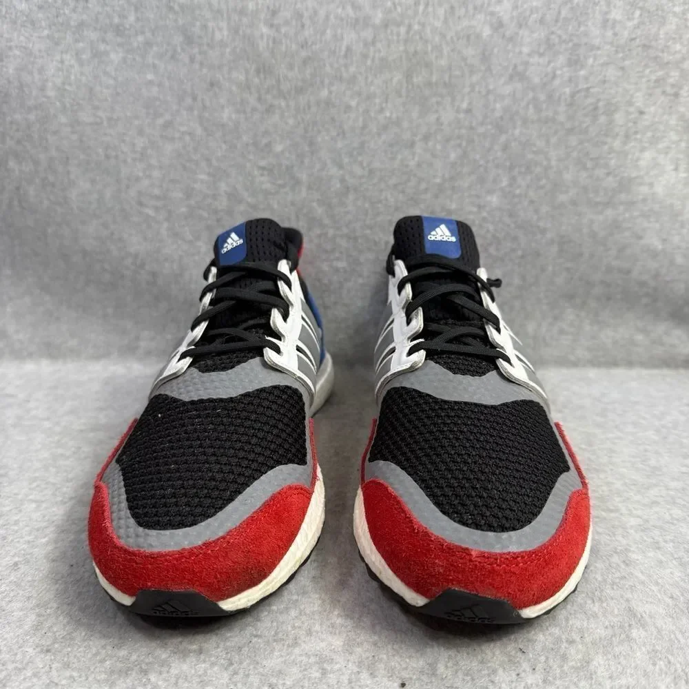 Adidas Shoes Mens Size 11.5 Ultraboost Black‎ Red Blue Running Sneakers EF1360